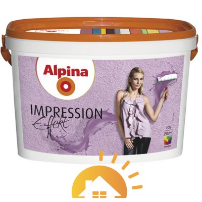 Alpina Краска для структурно-выраженных внутренних интерьеров Impression Effekt, 5 л