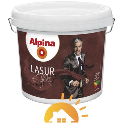 Alpina Лазурь для декоративных интерьеров Lasur Effekt Base, 2,5 л