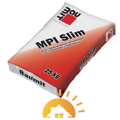 Baumit белая тонкослойная цементно-известковая штукатурка MPI Slim, 25 кг
