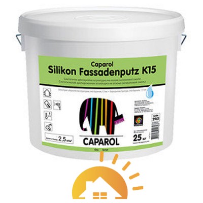Caparol Готовая к применению штукатурка на основе силиконовой смолы Silikon-Fassadenputz K20 Transparent, 25 кг