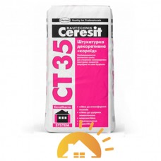Ceresit Штукатурка полимер-цементная "короед" CT 35, 3,5мм белая, 25 кг