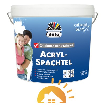 Dufa Готовая к применению финишная шпаклевка Acryl-Spachtel, 16 кг