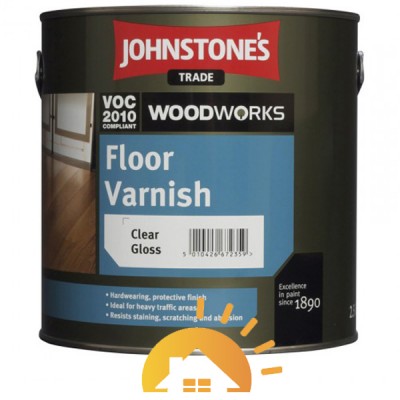 Johnstones Полиуретановый лак для пол Floor Varnish Gloss, 5 л