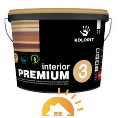 Kolorit Латексная краска для внутренних работ Interior Premium 3, 9 л
