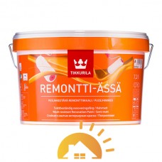 Tikkurila моющаяся акрилатная краска для стен и потолков Remontti Assa, 2,7 л