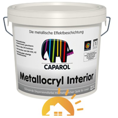 Capadecor Краска дисперсионная с оттеняющим металлическим блеском Metallocryl Interior, 5 л