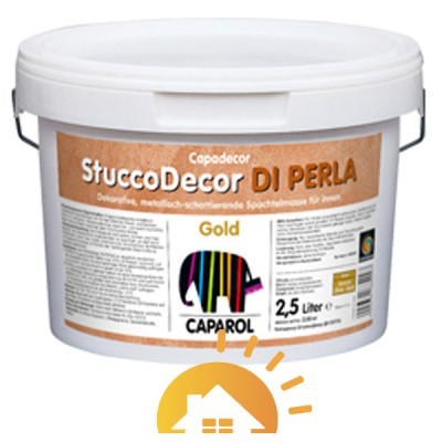 Capadecor Шпаклевка дисперсионная Stucco Di Perla Gold, золотистый, 1,25 л